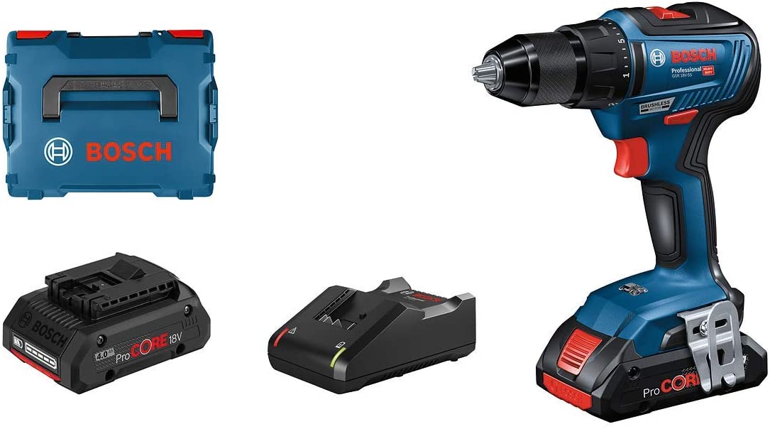 Akumuliatorinis gręžtuvas-suktuvas BOSCH PRO GSR 18V-55 (2x4.0Ah PrC)