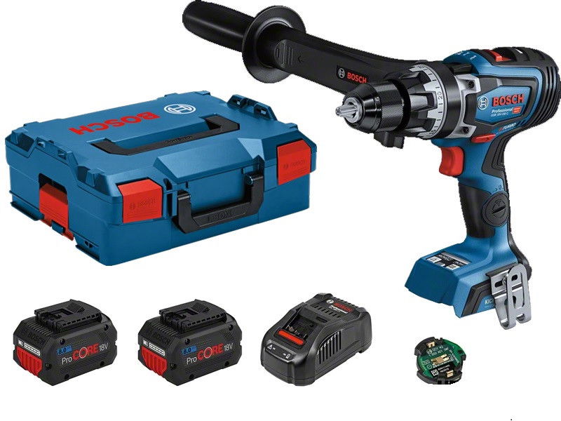 Akumuliatorinis smūginis suktuvas-gręžtuvas BOSCH PRO GSB 18V-150 C (2x ProCORE18V 8.0Ah, L-Boxx)