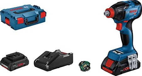 Akumuliatorinis smūginis veržliasūkis BOSCH PRO GDX 18V-210 C solo, 18V (2x Li-Ion ProCORE18V 4.0Ah, Bluetooth modulis, L-BOXX)