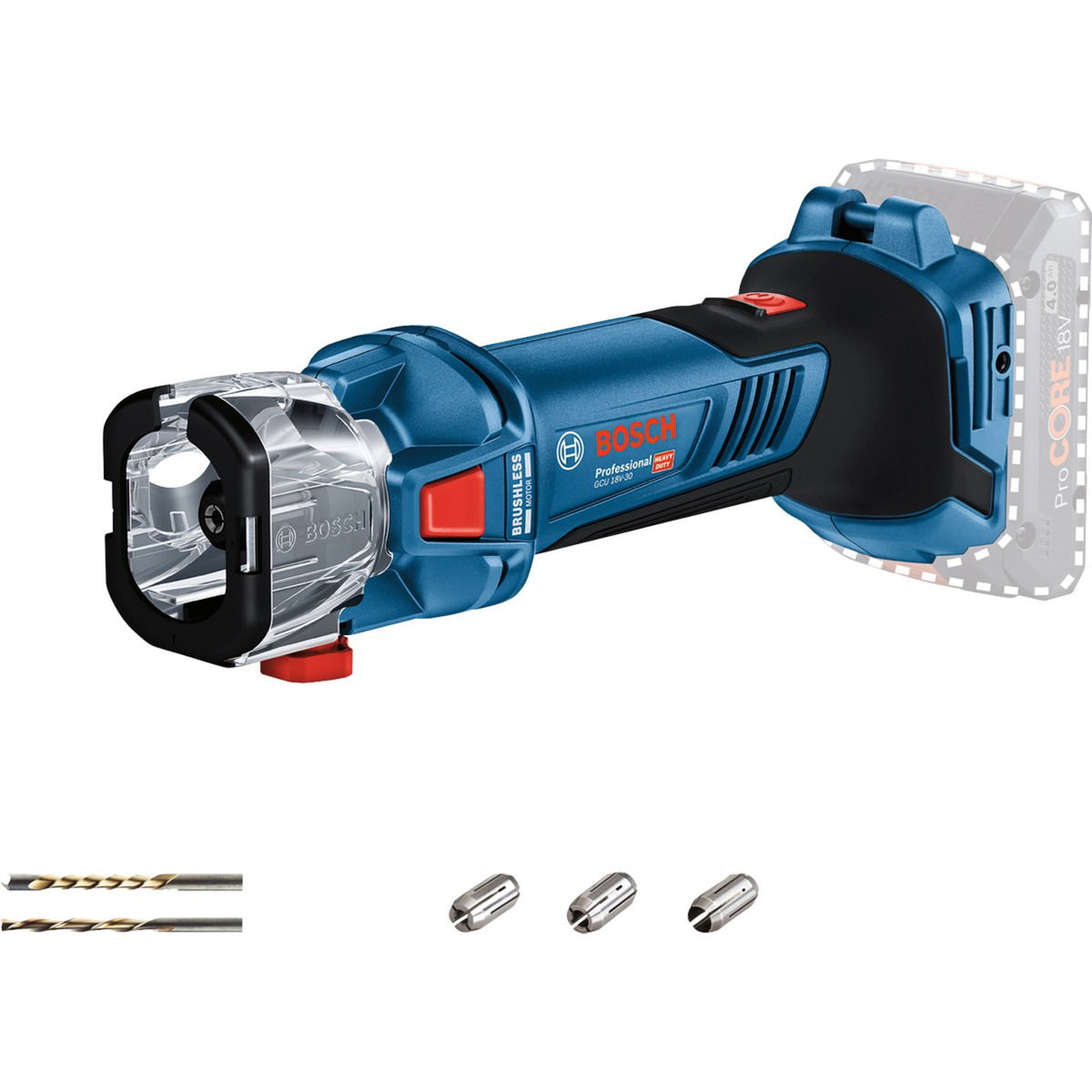 Akumuliatorinė gipskartonio freza BOSCH PRO GCU 18V-30 solo (be akum.)