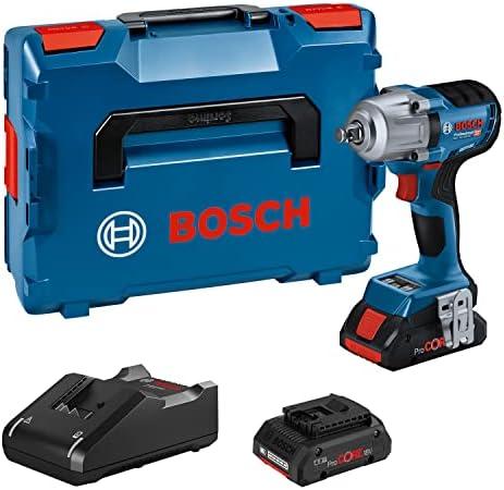 Akumuliatorinis smūginis veržliasūkis BOSCH PRO GDS 18V-450 HC, 18V (2x Li-Ion ProCORE18V 4.0Ah, Bluetooth modulis, L-BOXX)