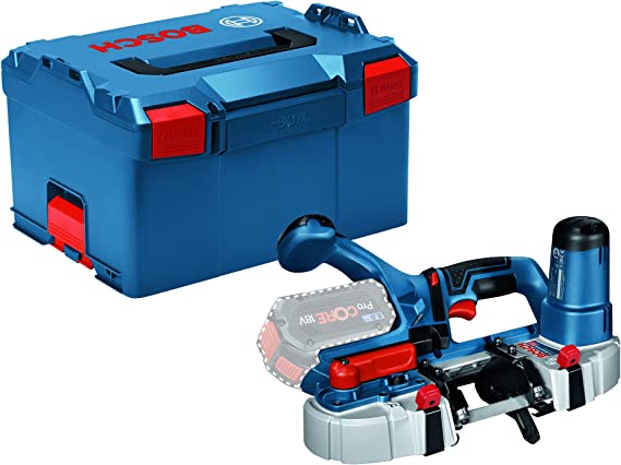 Akumululiatorinis juostinis pjūklas BOSCH PRO GCB 18V-63, 18 V, (be akum. ir krov., su L-BOXX)