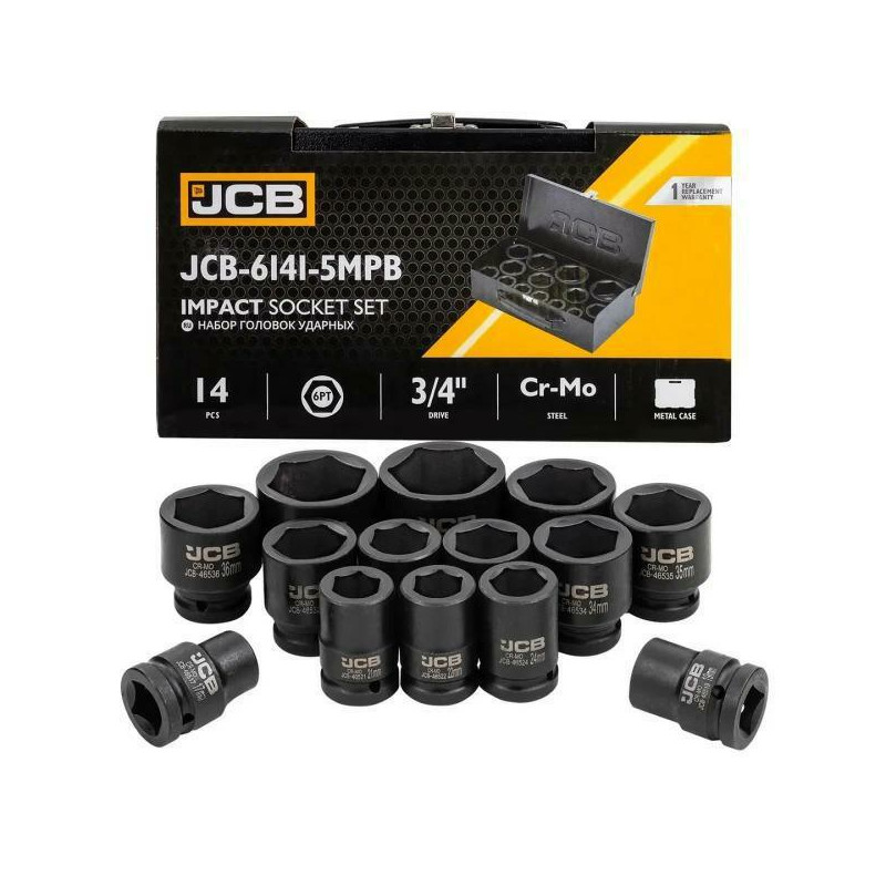 JCB-6141-5MPB JCB UDR SUCKS cpl. 14el.3/4" 6 kampų. (17-50 mm)