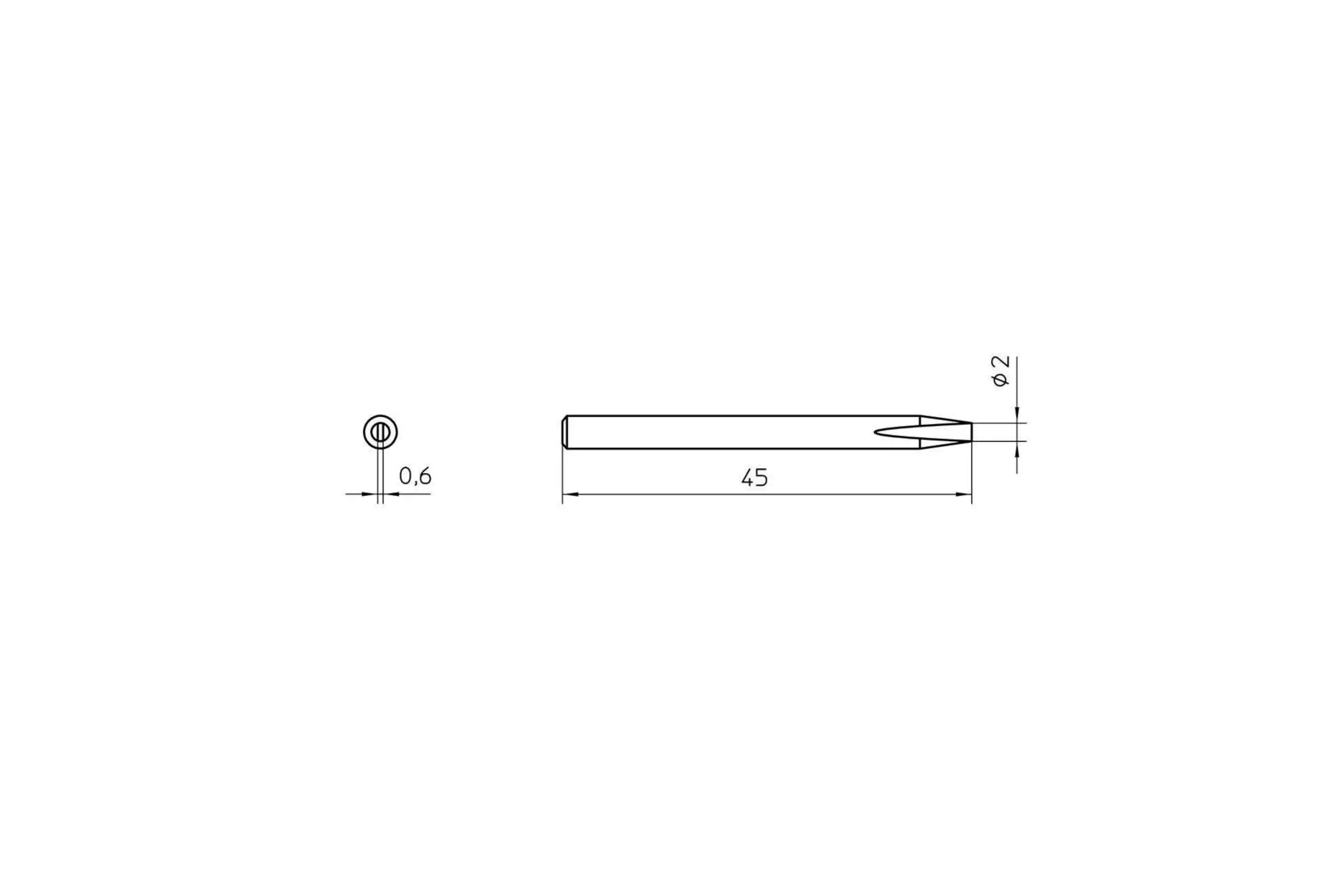 Antgalis 2.0mm WHS40 lituokliui, Weller