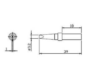 Antgalis 3.2mm SL10-20-30 litavimo stotelėms, Solomon