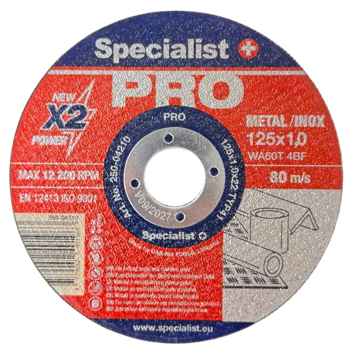 Metalo pjovimo diskas SPECIALIST+ PRO, 125 x 1,0 x 22 mm
