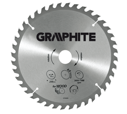 Graphite Vision saw blade 185x30mm 40 teeth - 55H600