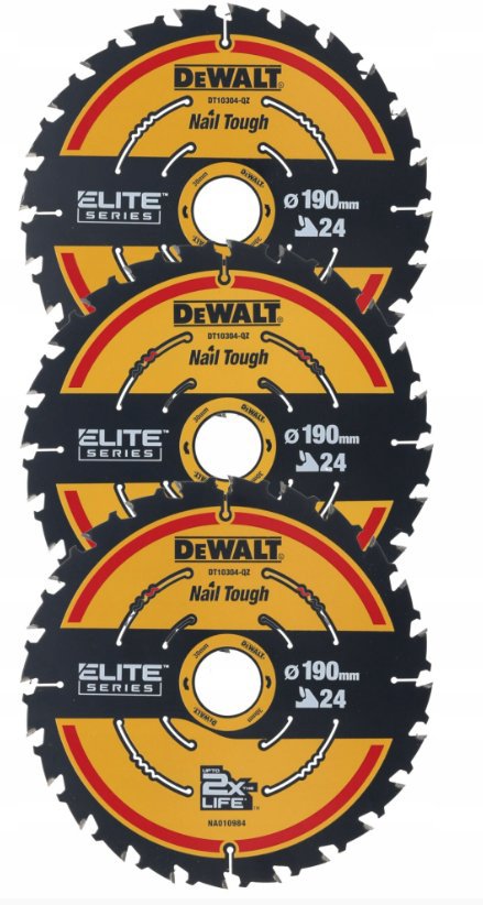 Dewalt EX saw blade for network saws 190 x 30mm 3pcs (DT10399)