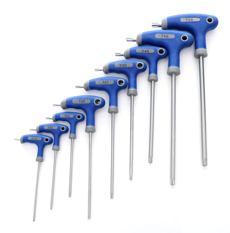 9 dalių TORX raktų komplektas su rankenomis KD10247