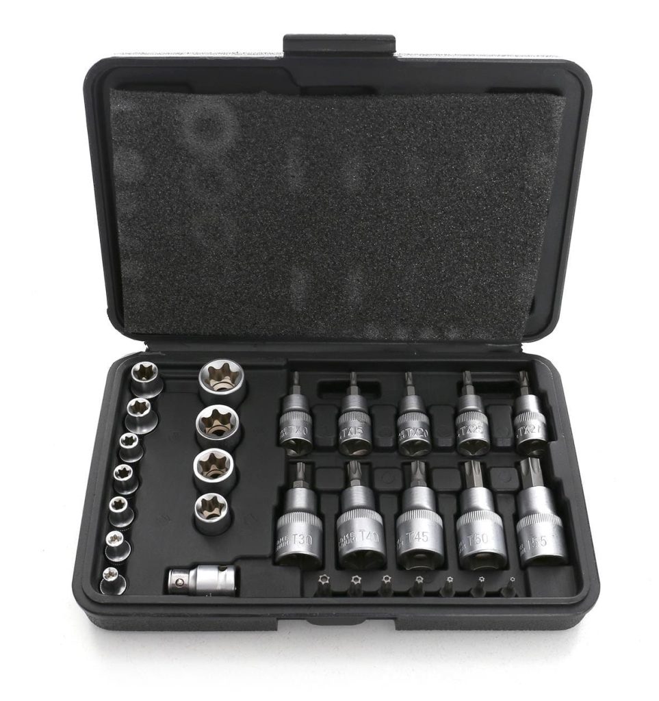 TORX galvučių ir antgalių rinkinys – 29 vnt. KD10242