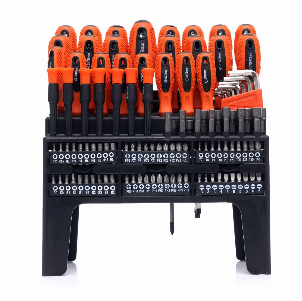 Atsuktuvų ir antgalių rinkinys 122 vnt. KD10958