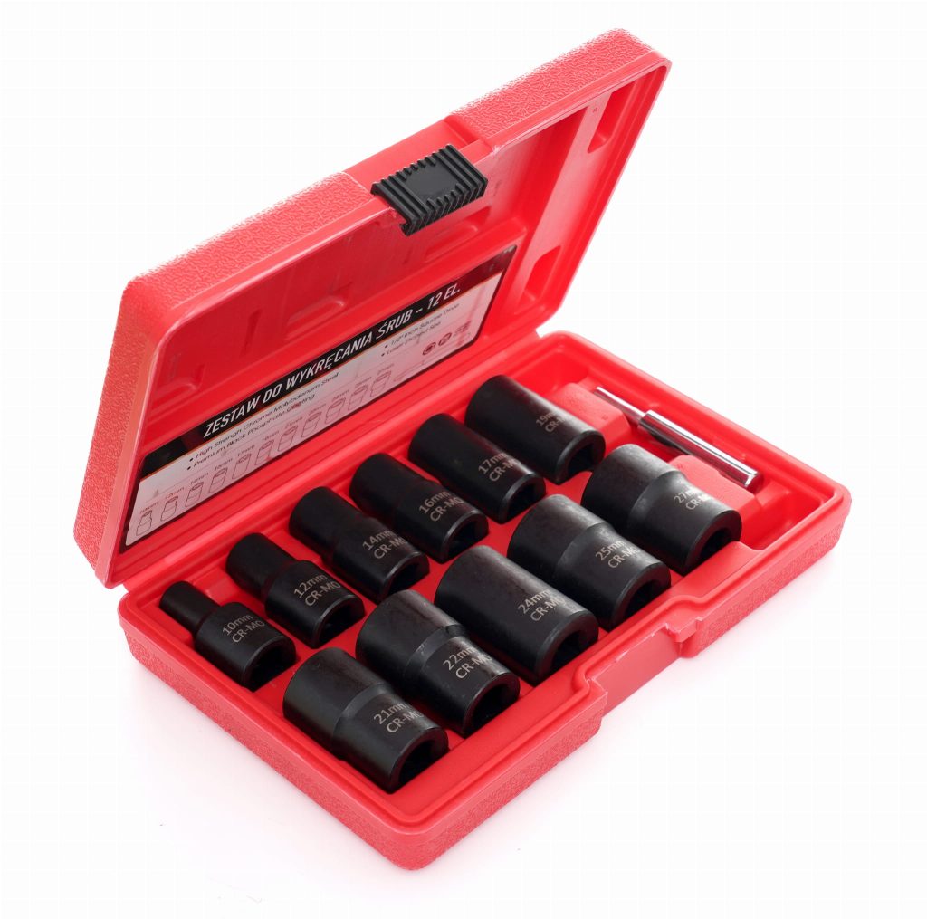 Galvučių rinkinys sugadintiems varžtams 1/2" - 12 VNT KD11792