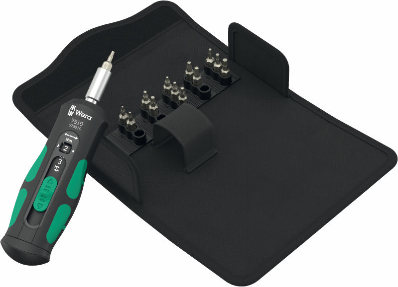 7510/14 Safe-Torque sukimo momento atsuktuvų komplektas 1-3 Nm, Wera