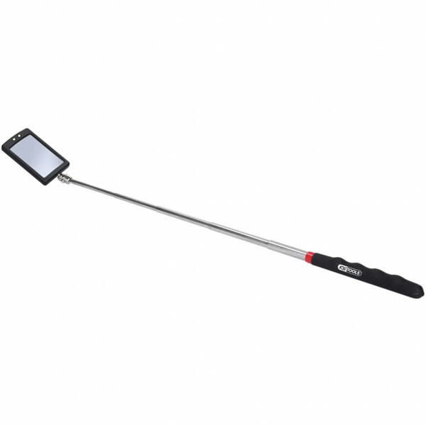 Veidrodėlis apžiūrai teleskopinis su apšvietimu 260-760mm,, KS Tools