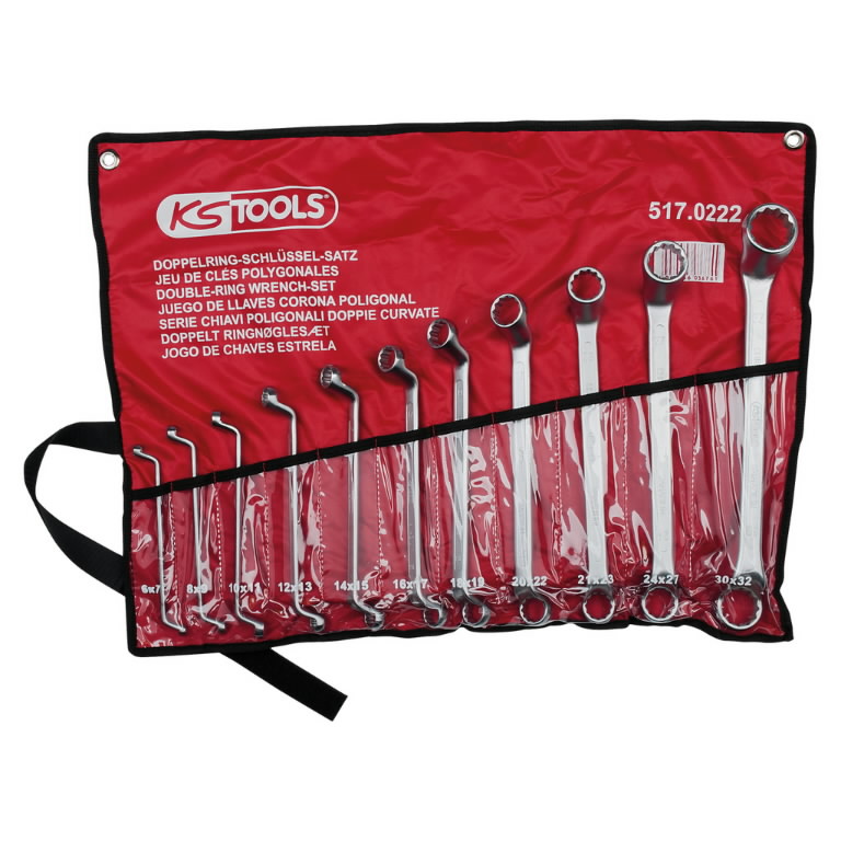 Raktų žiediniais galais komplektas 11vnt., 6-32mm, KS Tools