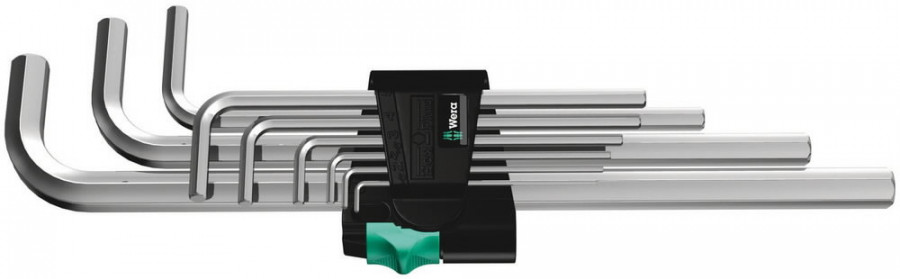 L-raktų šešiakampių komplektas 950L/9SM, Wera
