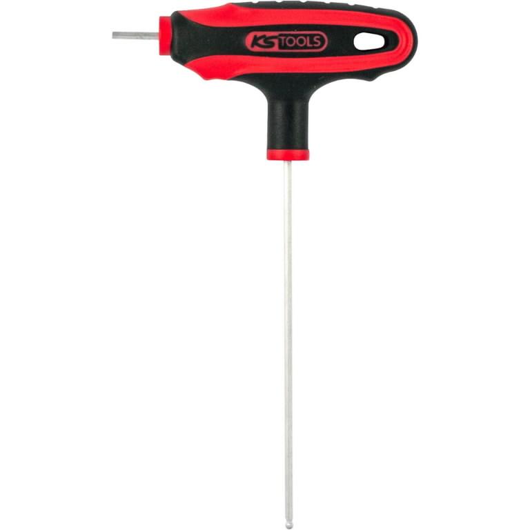 Raktas T- formos šešiakampis HEX 3 mm, su rutuline galvute, KS Tools