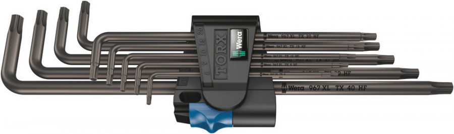 L-raktų komplektas TORX 967/9 TX XL HF, Wera