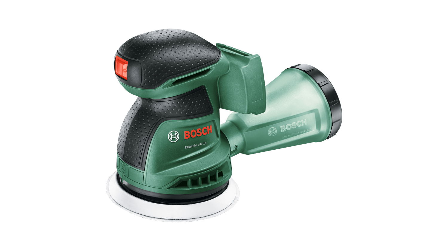 Akumuliatorinis ekscentrinis šlifuoklis BOSCH EasyOrbit 18V-10 Solo, 18 V, 125 mm, be akumuliator.