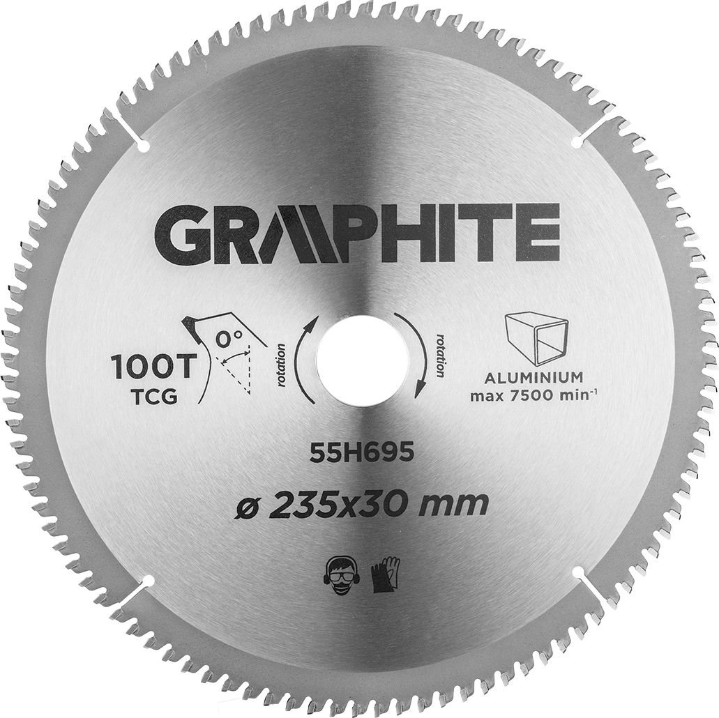 Graphite Saw blade (Pill disc, widget, 235 x 30 mm, 100 teeth, ALU)