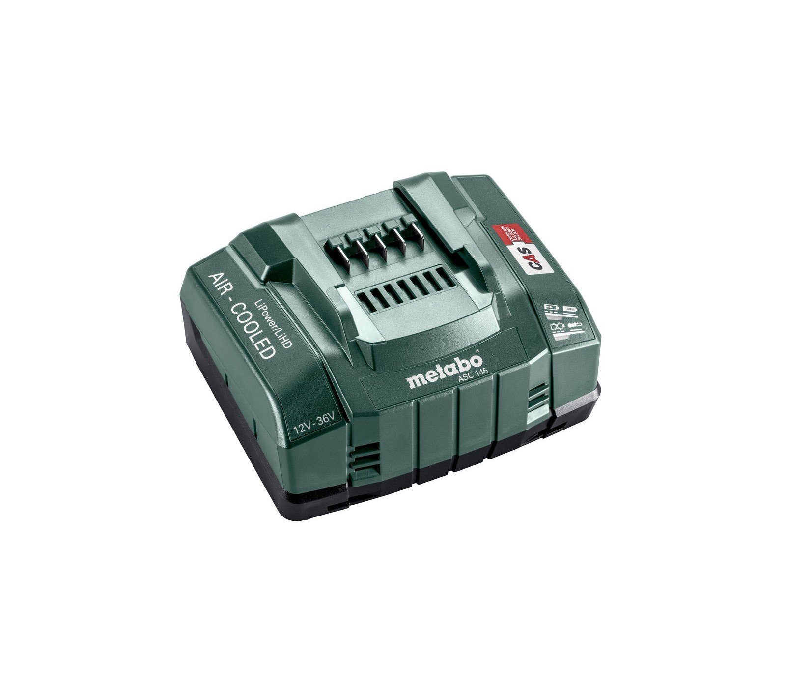 Greito veikimo įkroviklis Metabo ASC 145, 12-36 V, AIR COOLED, ES (627378000)