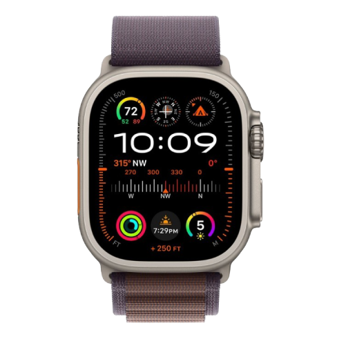 Watch Ultra 2 GPS + Cellular 49mm Titanium Case with Olive Alpine Loop - Medium (eSIM) išmanusis laikrodis