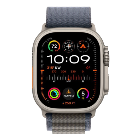 Watch Ultra 2 GPS + Cellular 49mm Titanium Case with Olive Alpine Loop - Large (eSIM) išmanusis laikrodis