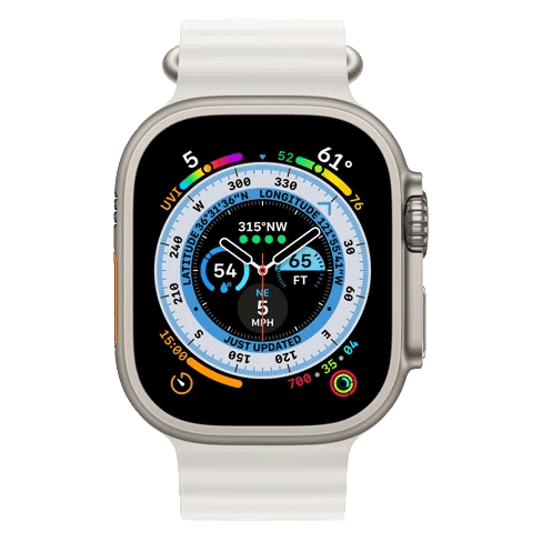 Watch Ultra GPS + Cellular 49mm Ocean Band Titanium Case (eSIM) išmanusis laikrodis