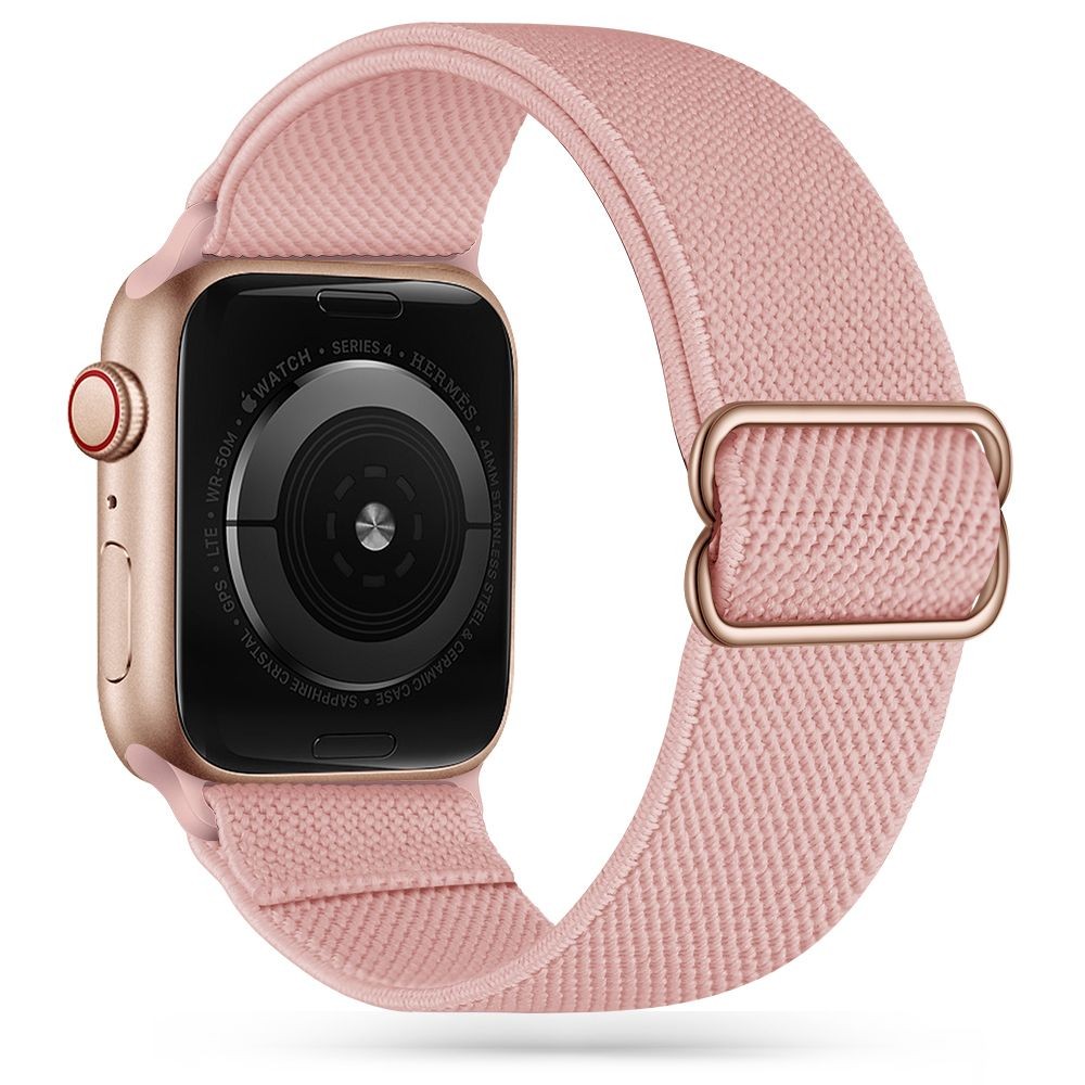 Rožinis tekstilinis dirželis "TECH-PROTECT MELLOW" laikrodžiui APPLE WATCH 4 / 5 / 6 / 7 / 8 / 9 / SE (38 / 40 / 41 MM)