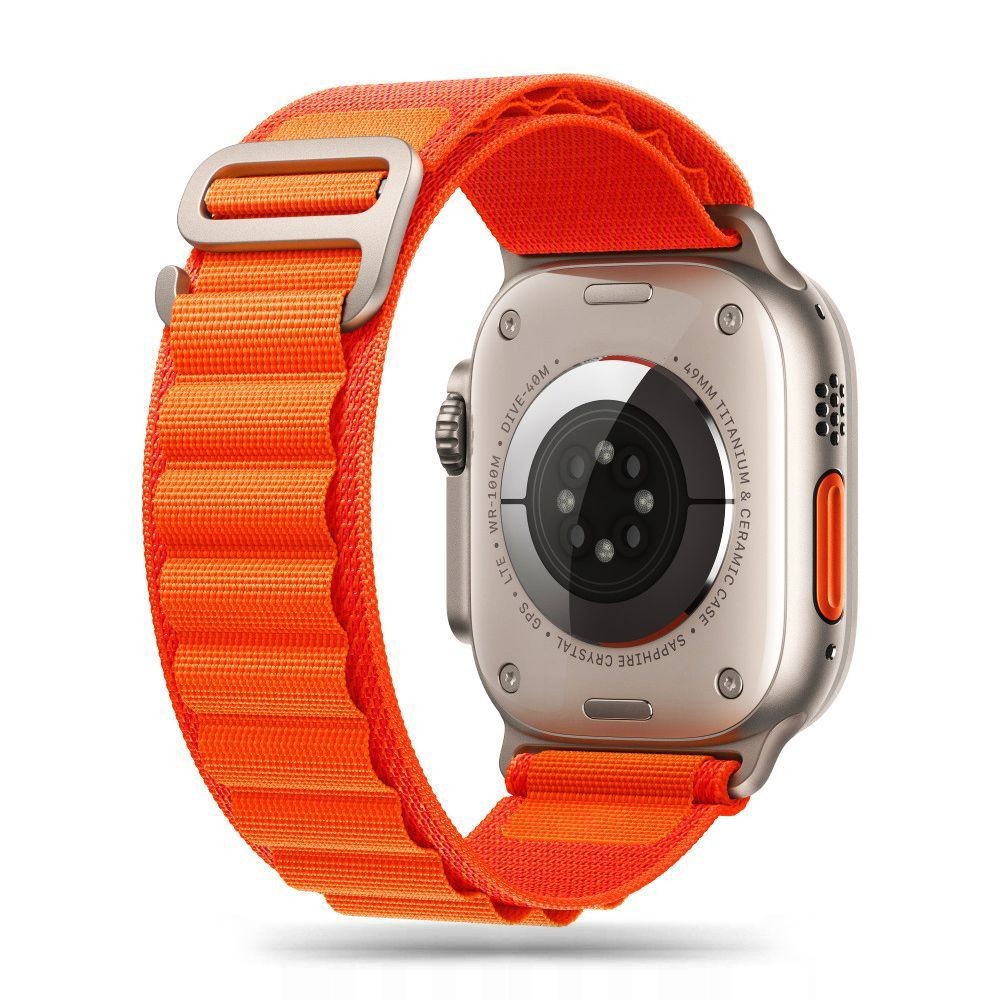 Oranžinė apyrankė "Tech-Protect Nylon Pro" laikrodžiui Apple Watch 4 / 5 / 6 / 7 / 8 / 9 / SE (38 / 40 / 41 MM)