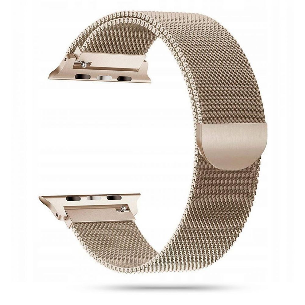 Aukso spalvos apyrankė Tech-Protect "Milaneseband" laikrodžiui Apple Watch 4 / 5 / 6 / 7 / 8 / 9 / 10 / SE (38 / 40 / 41/ 42 MM)