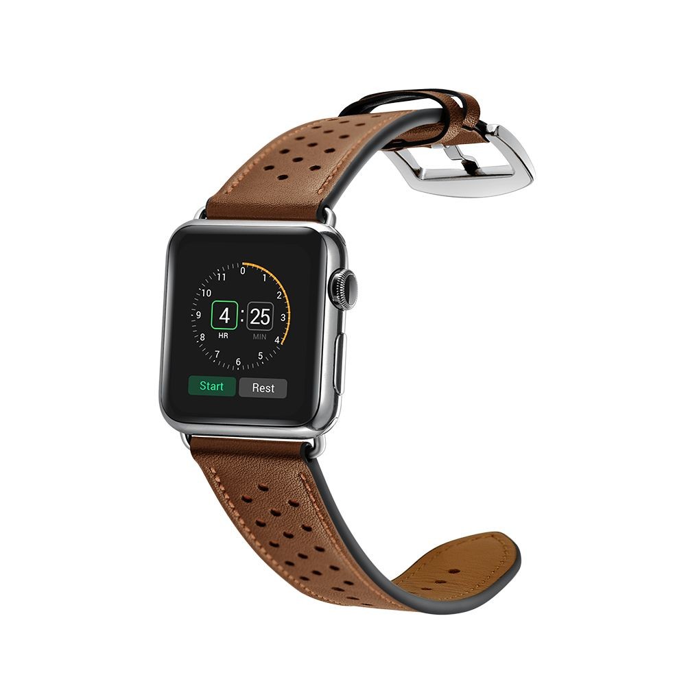 Ruda apyrankė laikrodžiui APPLE WATCH 4 / 5 / 6 / 7 / SE (42 / 44 / 45 MM) "Tech-Protect Leather"