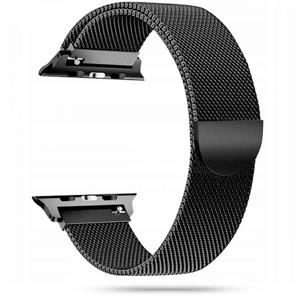 Juoda apyrankė Tech-Protect "Milaneseband" laikrodžiui Apple Watch 4 / 5 / 6 / 7 / 8 / 9 / 10 / SE (38 / 40 / 41/ 42 MM)