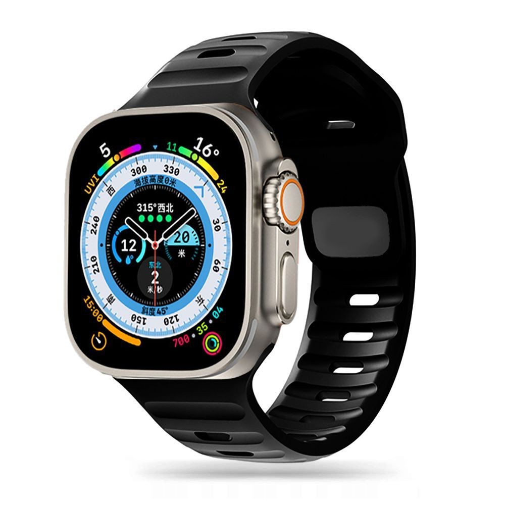 Juodos spalvos apyrankė "Tech-Protect Iconband Line" laikrodžiui Apple Watch 4 / 5 / 6 / 7 / 8 / 9 / SE (38 / 40 / 41 MM)