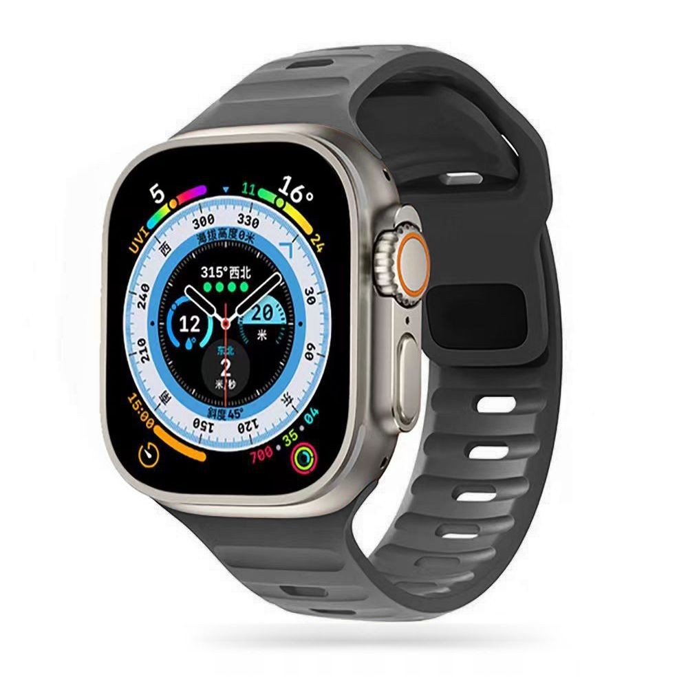 Pilkos spalvos apyrankė "Tech-Protect Iconband Line" laikrodžiui Apple Watch 6 / 7 / 8 / 9 / 10 / SE / ULTRA 1 / 2 (44 / 45 / 46 / 49 MM)