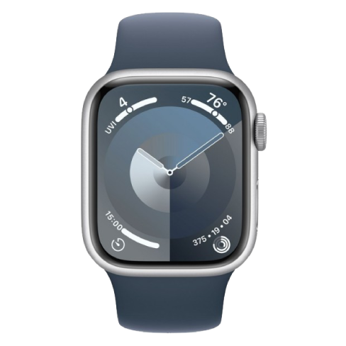 Watch Series 9 GPS + Cellular 45mm Stainless Steel Case with Sport Band - M/L (eSIM) išmanusis laikrodis