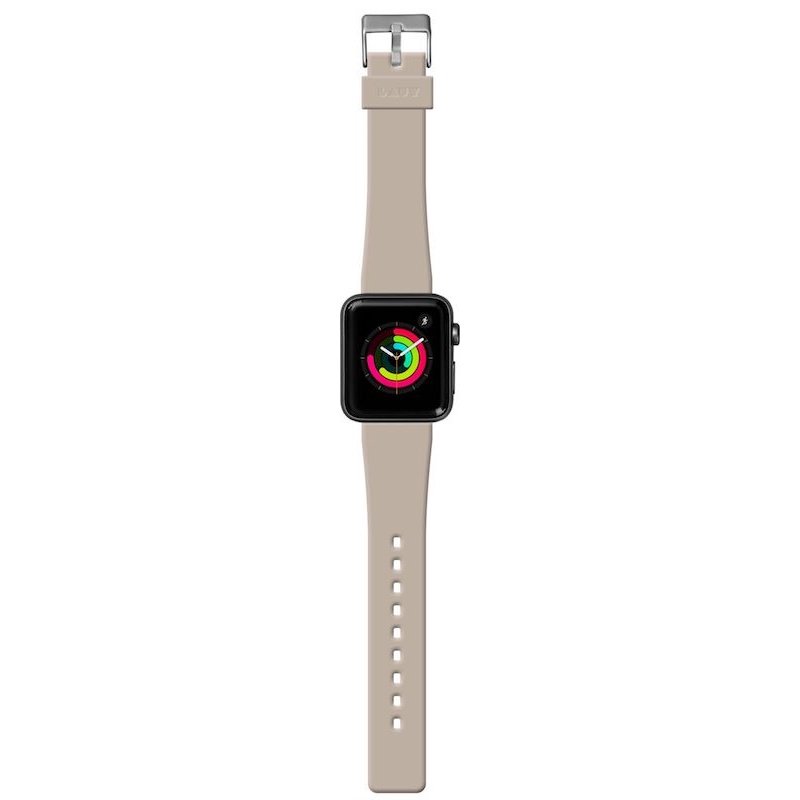 Dirželis LAUT Active Apple išmaniajam laikrodžiui 42mm, silikoninis, pilkšvas