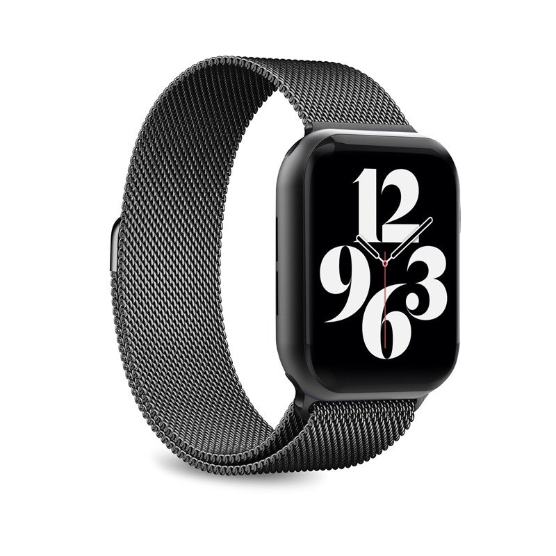 Milanese magnetinė apyrankė PURO skirta Apple watch 44mm, juoda / AW44MILANESEBLK