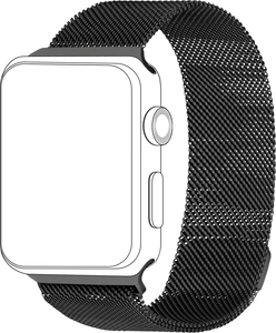 Dirželis TOPP Mesh Apple išmaniajam laikrodžiui, 42/44mm, juodas