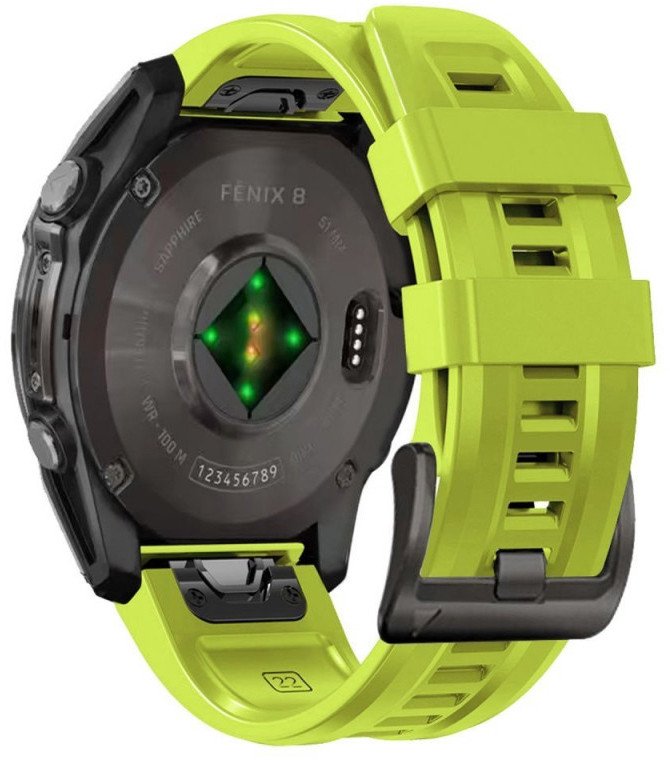 Tech-Protect watch strap Silicone Garmin fenix 5X/5X Plus/6X/6X Pro/7X/8 51mm, lime