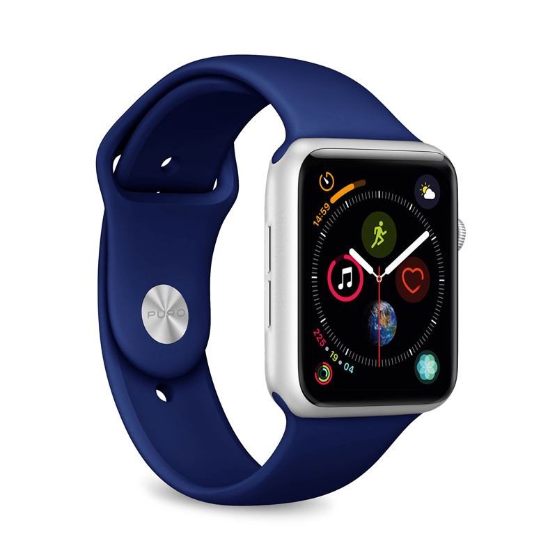 Elastinė sportinė apyrankė PURO skirta Apple Watch, 44mm, mėlyna / AW44ICONDKBLUE