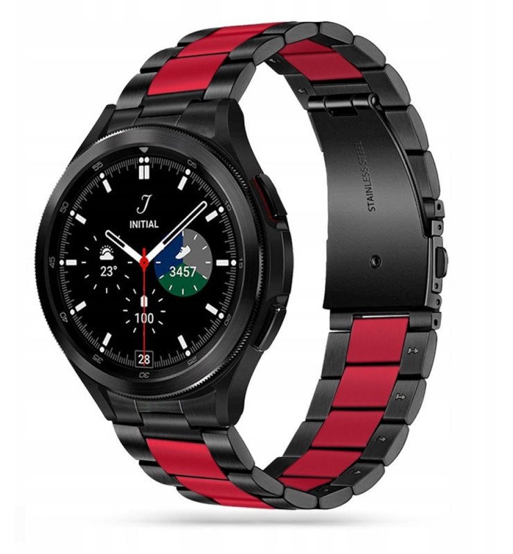 Išmaniojo laikrodžio dirželis Tech-Protect Galaxy Watch4 40/42/44/46mm, black/red