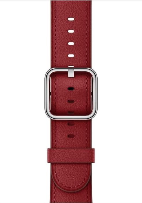 Dirželis APPLE išmaniajam laikrodžiui, 42mm, odinis, raudonas