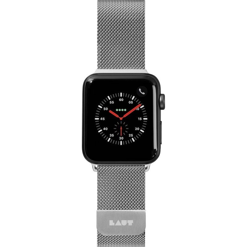 Dirželis LAUT Steel Lope Apple išmaniajam laikrodžiui 42mm, nerūdijančio plieno, sidabrinis