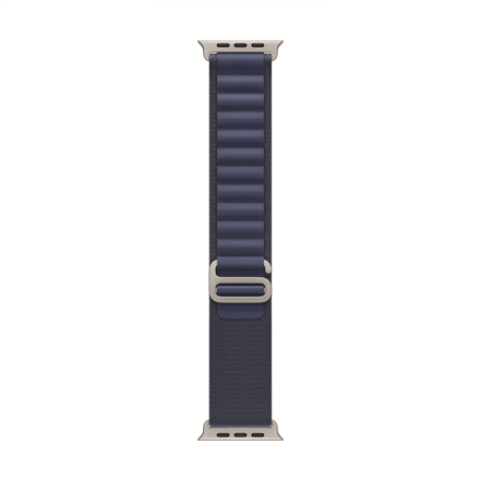 49mm Navy Alpine Loop - Large - Natural Titanium Finish