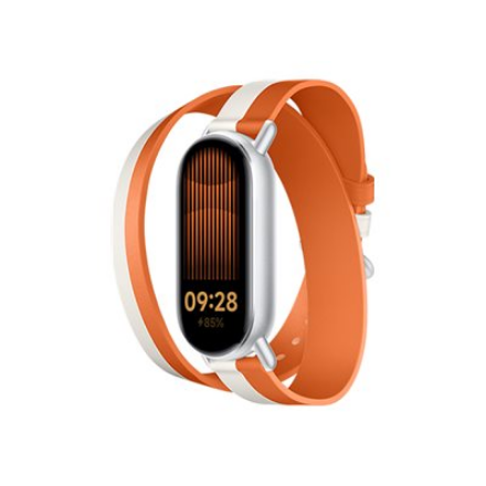 Xiaomi Dual-tone Leather Strap | 140–180mm | White and Orange | Calf Leather, PU (inside)|BHR8724GL