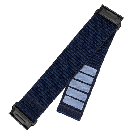 Fixed | Sporty Strap for Garmin QuickFit 22mm | 160-210 mm | Dark blue | Nylon|FIXNST2-QF22MM-DBL