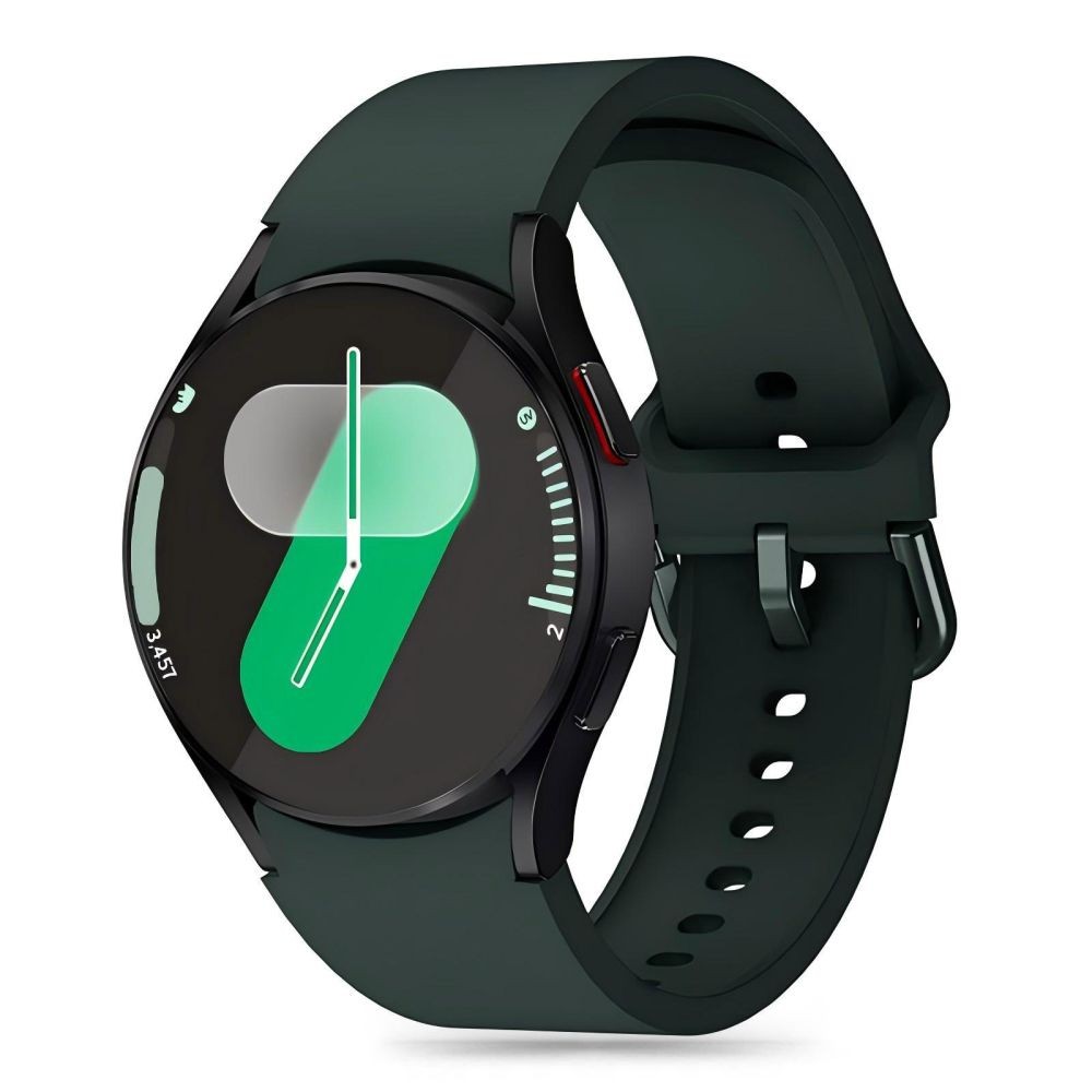 Žalios spalvos apyrankė "Tech-Protect Silicone" laikrodžiui Samsung Galaxy Watch 4 / 5 / 5 PRO / 6 / 7 / FE