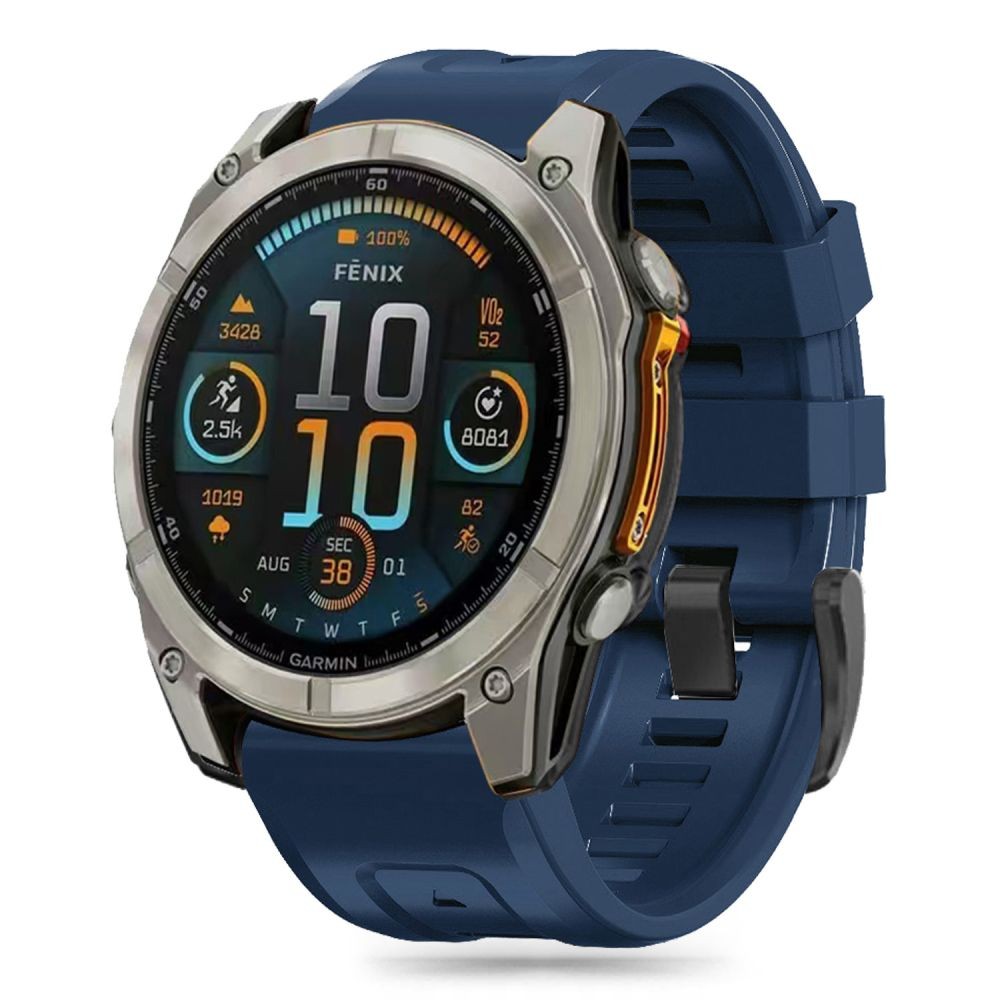 Mėlynos spalvos apyrankė "Tech-Protect Silicone" laikrodžiui Garmin Fenix 5X / 5X PLUS / 6X / 6X PRO / 7X / 8 (51MM)