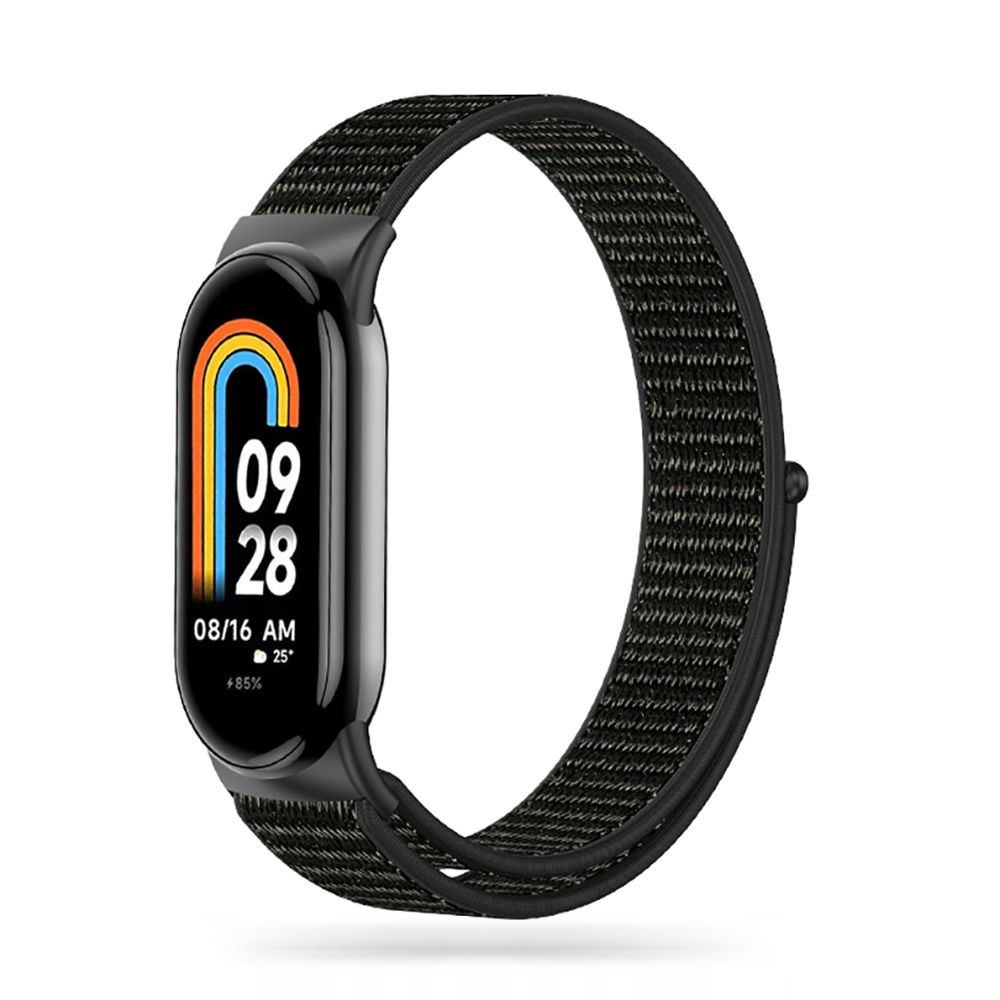 Juoda apyrankė "Tech-Protect Nylon" laikrodžiui Xiaomi Smart Band 8 / 8 NFC